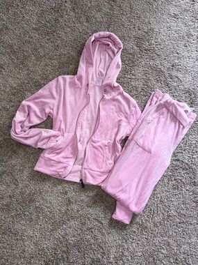 No Boundaries Light Pink Velour Hoodie & Jogger Set